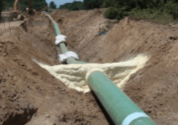 Trench breaker pipeline construction contractor in Maine